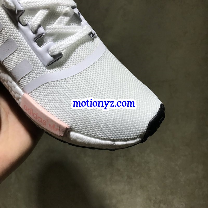 Real Boost Adidas NMD R1 PK White Pink GS